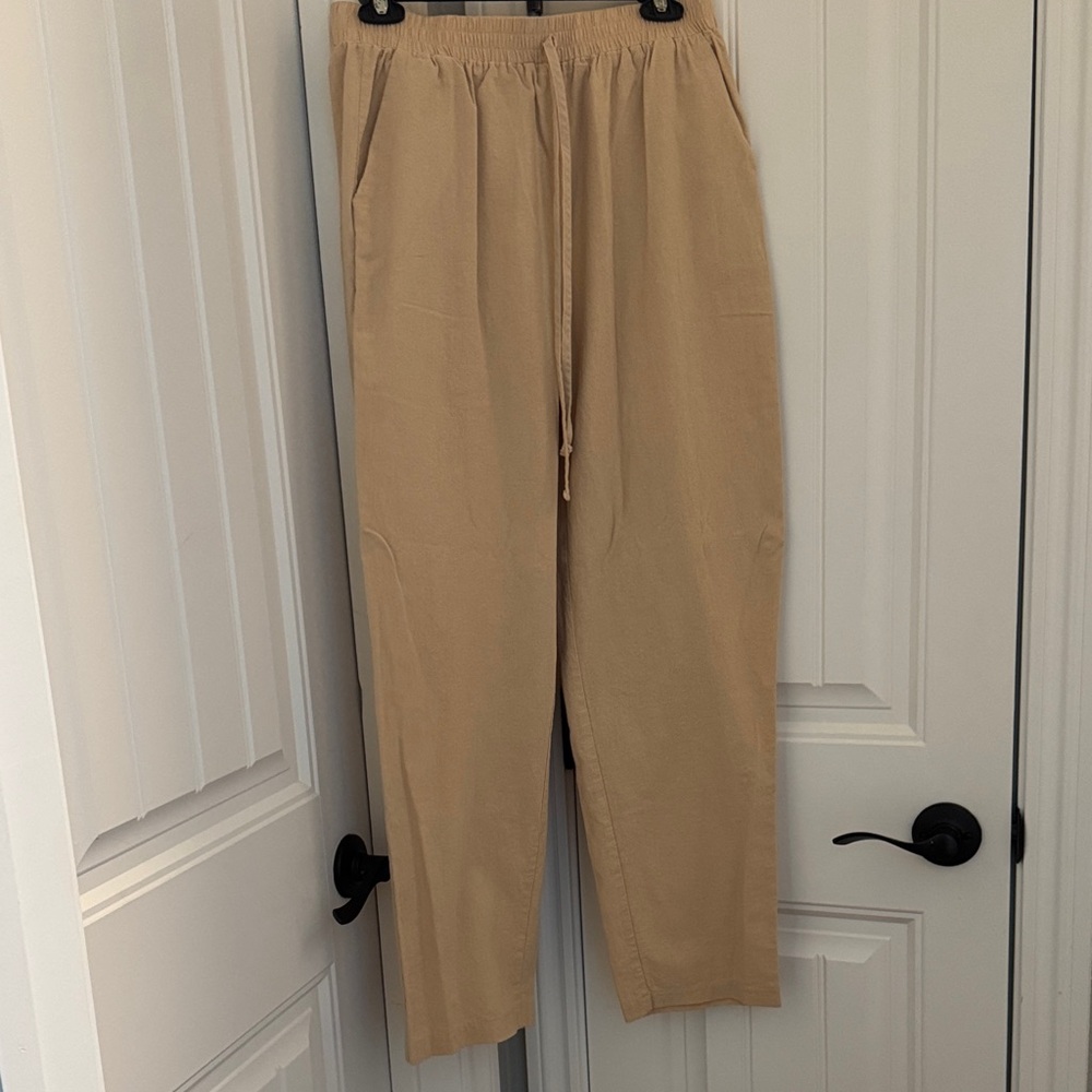 Women's Tan Straight Leg Pants